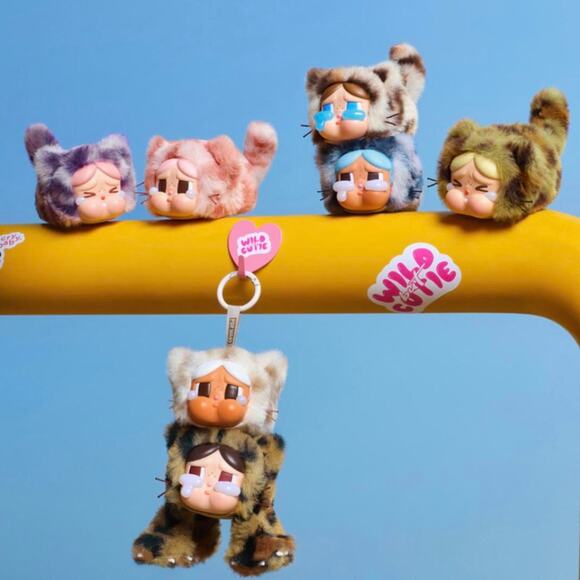 New Pop Mart Crybaby Wild But Cutie (Pink Cutie) Plush Kitty Bag Charm - Picture 6 of 7